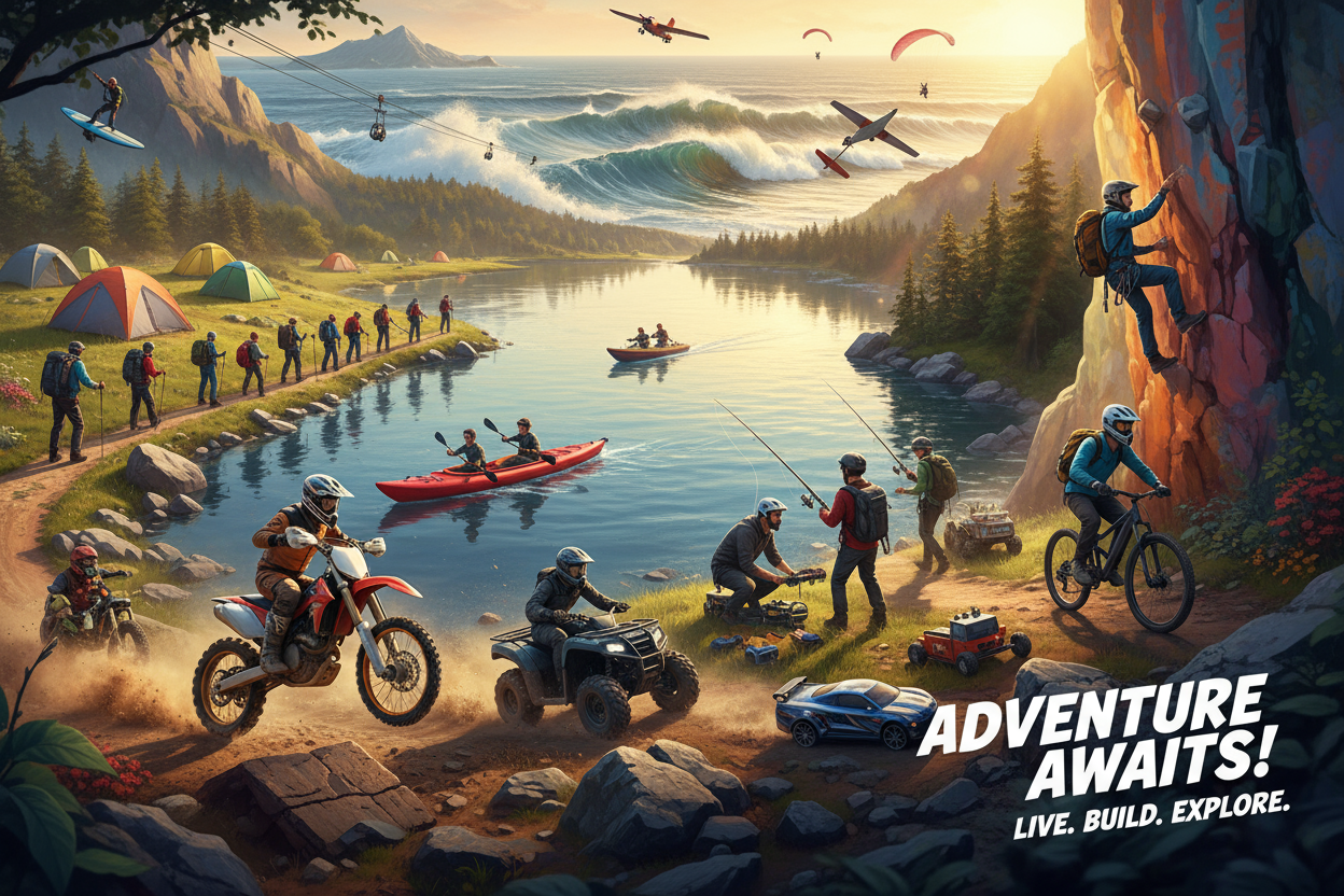 включить в эту картинку такие виды хобби как мотоспорт рыбалка моделирование